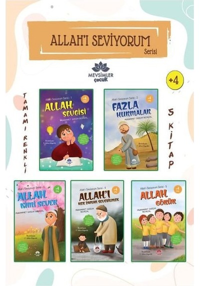 Allah'ı Seviyorum Serisi Seti - 5 Kitap Takım - Muhammet Ekrem Beyazal - Mevsimler Çocuk