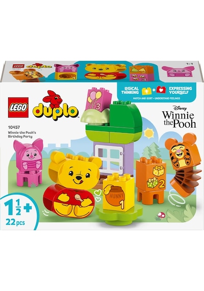 LEGO® DUPLO® | Disney Ayı Winnie’nin Doğum Günü Partisi 10457 - 1,5 Yaş ve Üzeri Çocuklar için Eğitici Oyuncak Yapım Seti (22 Parça)
