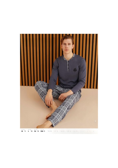 Pijamoni Erkek Süprem Uzun Kol İnce Pijama Takımı 6300 / 9 - 1 Adet 001 Pijamoni Erkek Süprem Uzun Kol İnce Pijama Takımı 6300 / 9 - 1 Adet 001