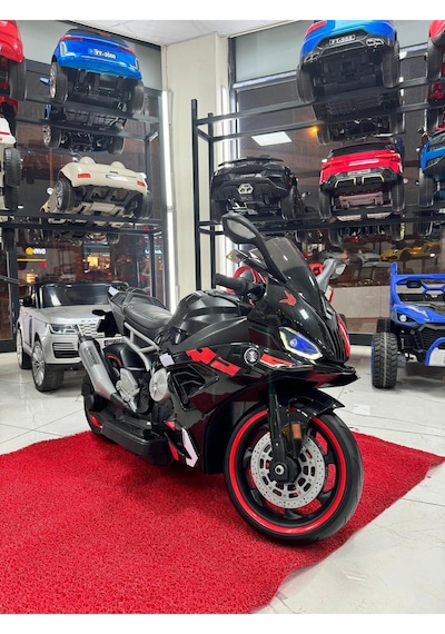 Oyuncak Sepetim Bmw S 1000rr 24 Volt Akülü Çocuk Motorsikleti Yumuşak Lastikli Siyah