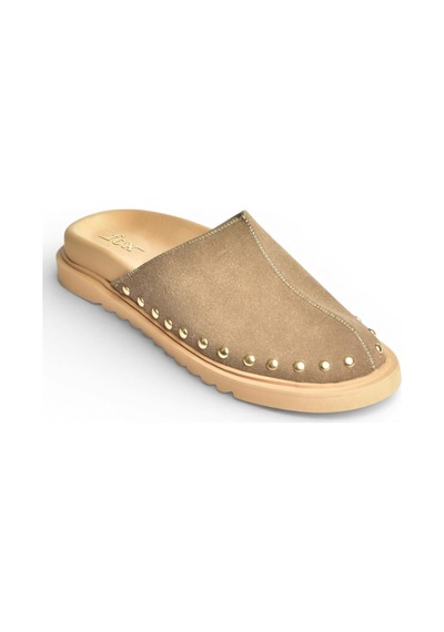 Fox Shoes Y918132902 Vizon Süet Önü Kapalı Sabo Terlik