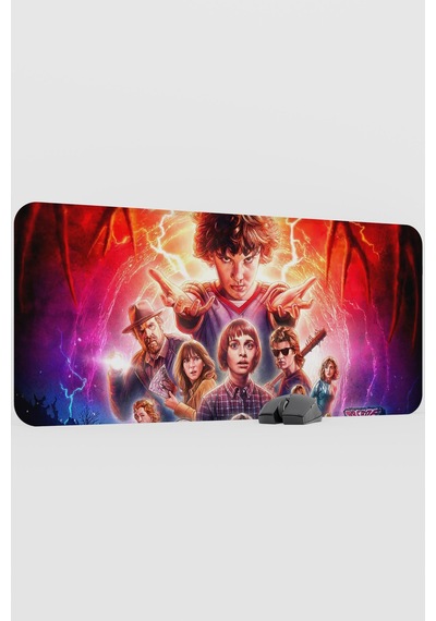 Stranger Things 2 V2 90x40 Xxl Gaming Kauçuk Kaymaz Taban Mouse Pad Fare Altlığı