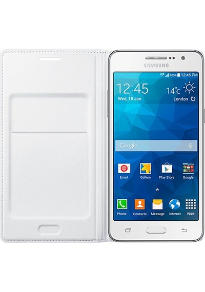 Galaxy Grand Prime İle Uyumlu Kılıf Flip Wallet Beyaz Ef-wg530bwsegww Beyaz
