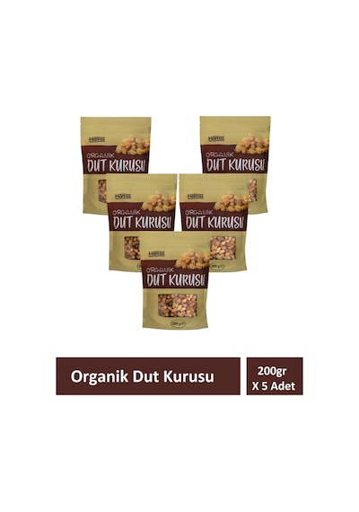 Organik Dut Kurusu 200gr X 5 Paket 200 G