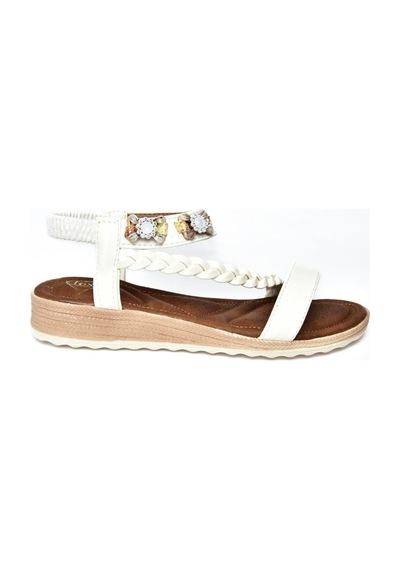 Fox Shoes M258313409 Beyaz Kadın Sandalet