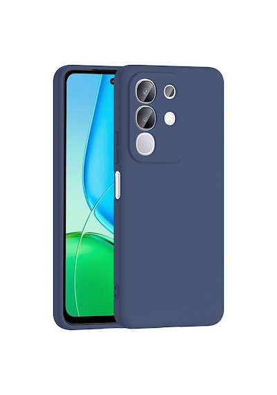 Kilifone - Vivo Y29 4g Uyumlu Kılıf Esnek Koruyucu Mara Lansman Kapak - Lacivert - T37824