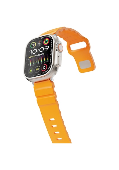 Apple Uyumlu Watch  Seri 10-11 42mm Kordon 1/2/3/4/5/6/se/7/8/9 38-40-41mm Kd-143 Silikon Kordon
