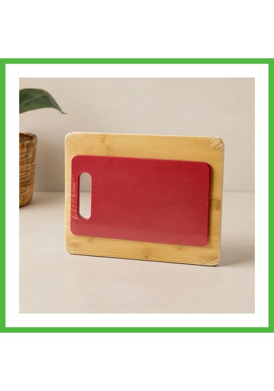 Vaveni Bambu Ve Plastik Kesme Tahtası 2'li Set 22x28 & 15x25 Cm Arz