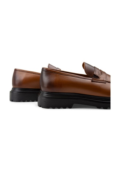 Deery Hakiki Deri Taba Rengi Loafer Erkek Ayakkabı - 01878mtbae01 Taba