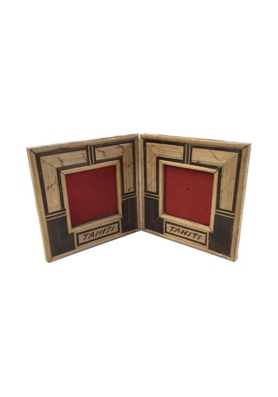 Çiftli Bambu Fotoğraf Çerçevesi 4,5x4,5 Cm