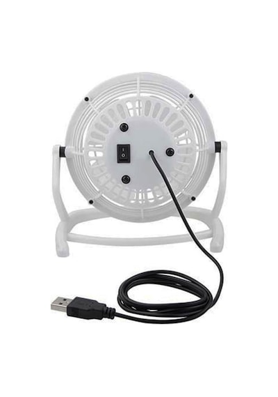 Masaüstü Usb Fan - Taşınabilir Usb Vantilatör - Plastik - Beyaz