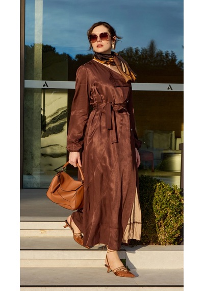 Misswhence İkili Elbise Kahve 39806 Kahverengi