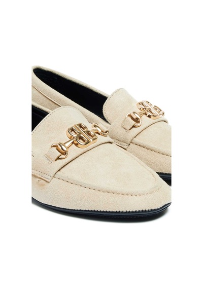 Bestello Tokalı Termoplastik Loafer 281-23090 Kadın Ayakkabı Bej Suet