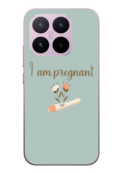 Xiaomi 17t Uyumlu I'm Pregnant Baskılı Silikon Kılıf Renkli