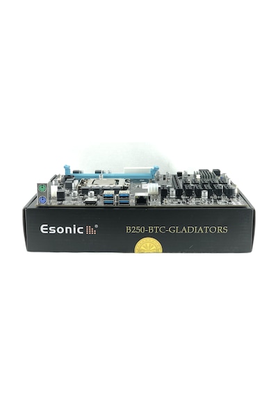 Esonic B250 Intel Celeron G3900 12 PCI DDR4 1151 Mining Anakart + 8 GB DDR4 Ram + Fan