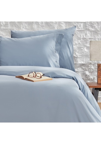 Yataş Bedding Plain Tek Kişilik Ranforce Nevresim Takımı- Indigo