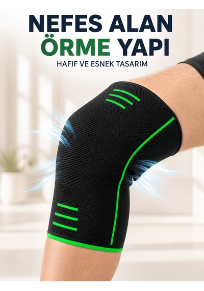 Örme Dizlik Esnek Nefes Alabilen Günlük Spor Diz Desteği Çok Renkli