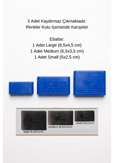 The Barber Shield Silikon Makine Kaydırmazı Farklı Ebat & Renklerde 3'lü Paket