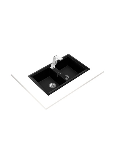 Teka Stone 90 B-Tg Çift Hazneli Tegranite Eviye - Karbon - 115260008