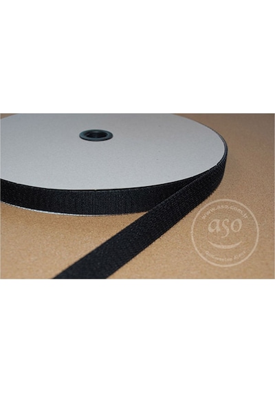 2 Cm Genişlik, 25m Siyah Cırt Bant Şerit, Arkası Güçlü Yapışkanlı Ve Sağlam Tutuşlu Cırt Cırt