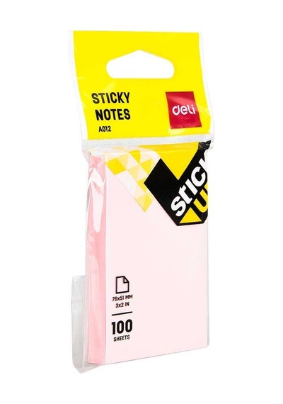 Deli Pastel Renkler 100 Yp. 76x51 Mm Yapışkanlı Not Kağıdı A01202