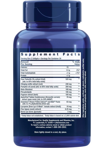 Life Extension Ultra Pros.tate Formula 60 Softgels Usa Menşeii Dmmedicineden Aromasız