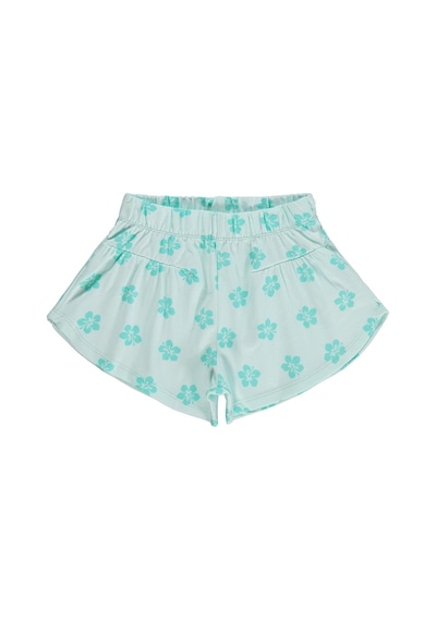 Civil Girls Çiçekli 2-5 Yaş Şort - Yeşil Açık Mint