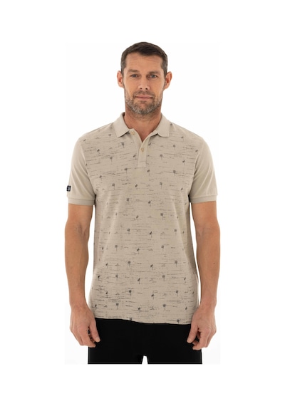 AR-MA Arma Erkek Regular Fit Parça Boyama Polo Yaka Tişört Y25374376101 Gri-bej G8 Gri