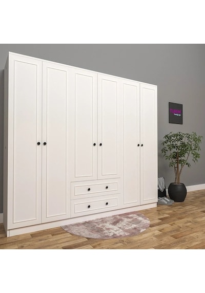 6 Kapılı Özel Yapım Gardrop Mdf Sis Gri 6 Kapılı Özel Yapım Gardrop Mdf Sis Gri