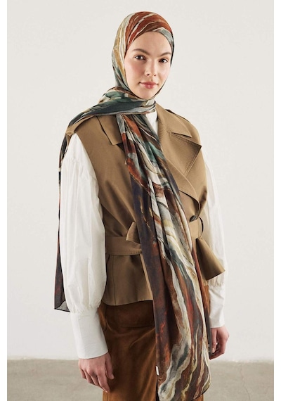 Defacto Fresh Scarfs X Defacto Ocean Batik Keten Karışımlı Şal I1749ax26smkr1 Çok Renkli-kr1