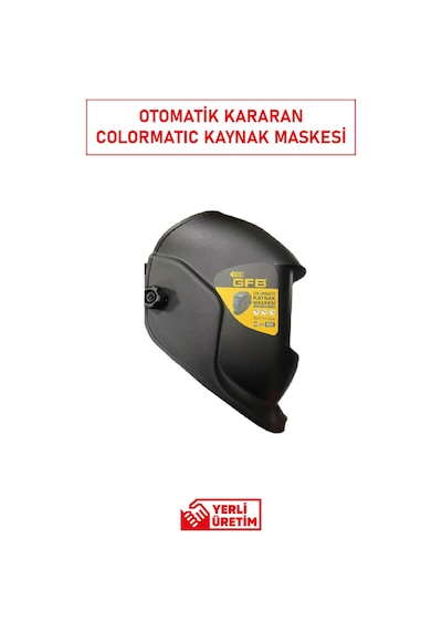 Gf6000 Colormatic Ayarlı Otomatik Kaynak Maskesi Otomatik Kararan Ergonomik Koruma Maskesi