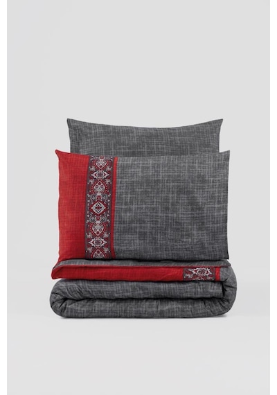 Cotton Box Folk Art Çift Kişilik Nevresim Takımı Ardil Kırmızı