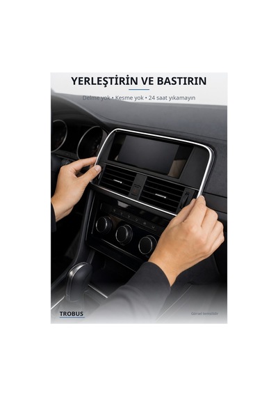Renault Megane 4 2016 Ve Sonrası Uyumlu Krom İç Konsol Kaplaması Paslanmaz Çelik