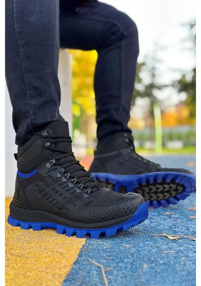 Big King Siyah Mavi Hydro Su Geçirmez Erkek Outdoor Trekking Bot 001