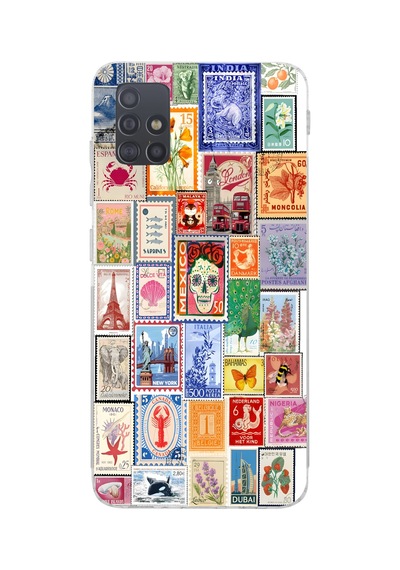 Samsung Galaxy Uyumlu A71 Silikon Desen108 Çok Renkli