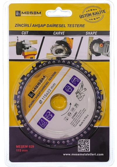 Meşem Zincirli Ahşap Dairesel Testere 115x22mm