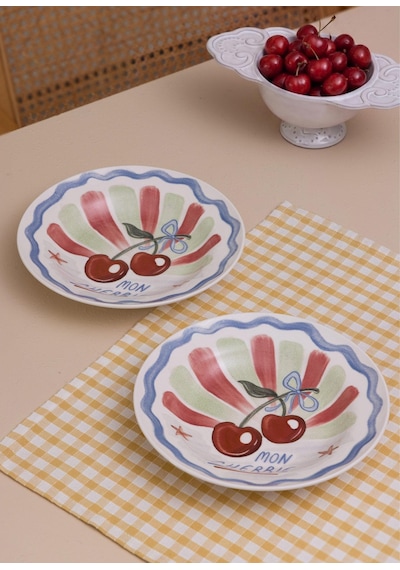 The Mia Dolce Vita Yemek Tabağı 2 Li Set 22 Cm Çok Renkli