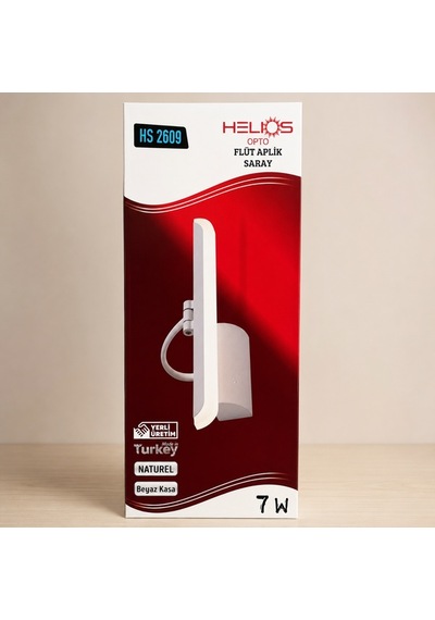 Helios Flüt Aplik Saray 7w Naturel Beyaz Kasa