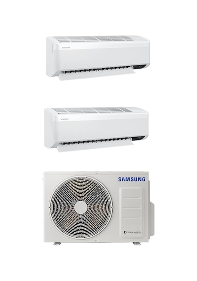Samsung WindFree Multi AJ050TXJ2KH/EA 5 kW 1 Dış + 2 İç Ünite (12+12) Duvar Tipi Klima