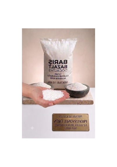 Beyaz Bazalt Kumu, 10 Kg, Akvaryum Tabanı İçin 1-2 Mm 256