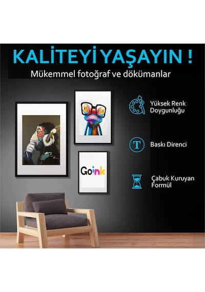 Goink Canon Gı-50 Uyumlu 4 Lü Mürekkep Seti 4x100 Ml Cmyk Özel Valfli Kapaklı, Sızdırmaz, Yüksek Kalite