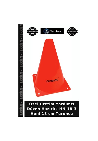 Özel Üretim Yardımcı Düzen Hazırlık Hn-18-3 Huni 18 Cm Turuncu