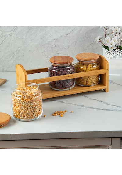 Bambum Bench Plus 4 Parça Standlı Baharat Takımı 1080 Ml Çok Renkli