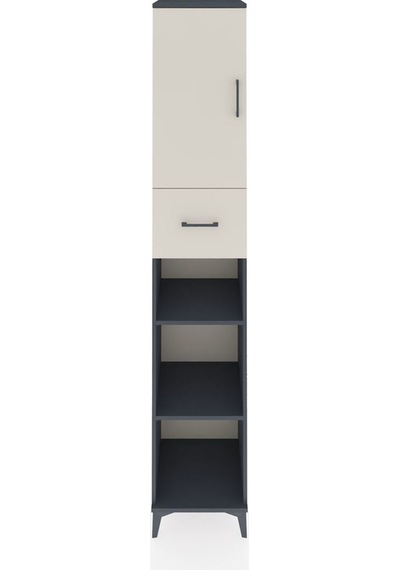 Hyperion Dolap 5 Raflı Tek Çekmeceli Tek Kapaklı 44x44x243 An... Antrasit