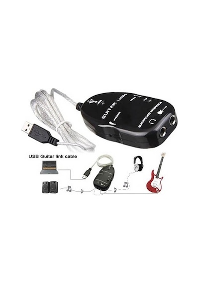 Usb Gitar Guitar Link Kablosu Kolay Kurulum 1 Metre
