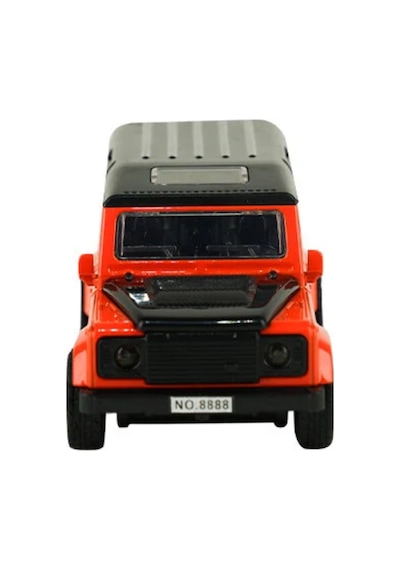 Die Cast Metal Çek Bırak Turuncu Jip