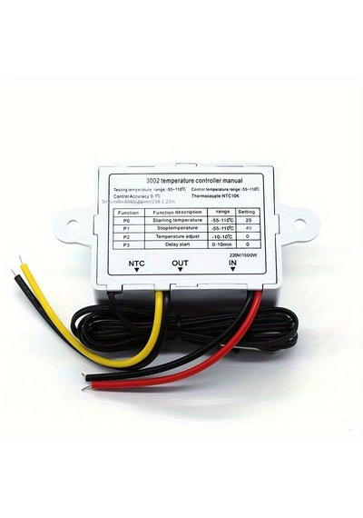 Hubrendy  Dijital Termostat Xh-w3002 Led Ekranlı Sıcaklık Kontrol Cihazı 220v