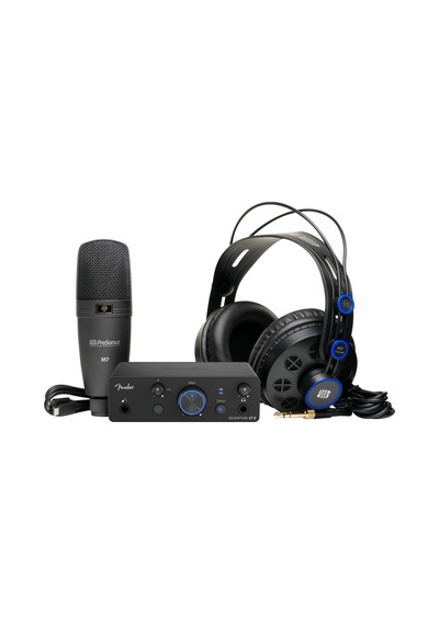 Fender Quantum Creator Bundle Fender Quantum Lt 2 Ses Kartı, M7 Mkıı Mikrofon, Hd7 Kulaklık Ve Fender Studio Pro Yazılımdan Oluşan Kayıt Paketi