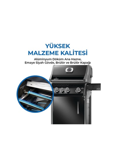 Rogue Pro 425 Sıb Gazlı Mangal - Siyah