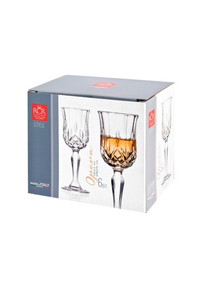 Set 6 Kadeh Opera Likör 6 Cl Kristal Cam Çok Renkli